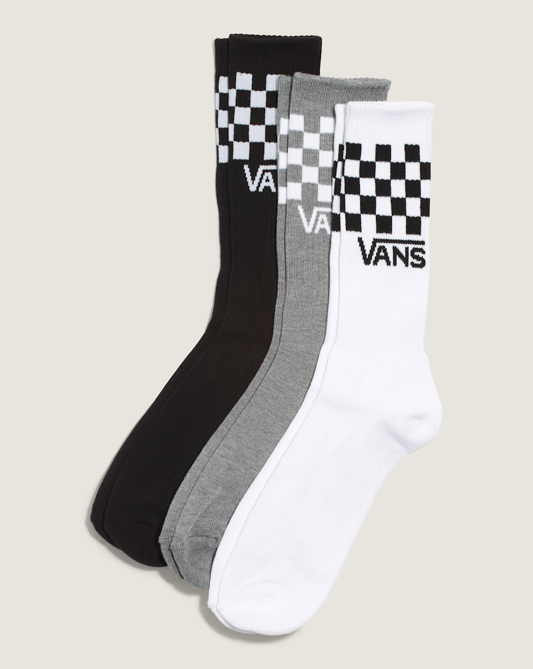 Women|Kids Vans Kids Checkerboard Crew Socks in Checkerboard Black / White