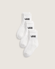 Women|Kids Vans Kids Classic Crew Socks 3-Pack in White