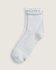 Women Vans Lettuce Have It Half Crew Socks in Silver Grey