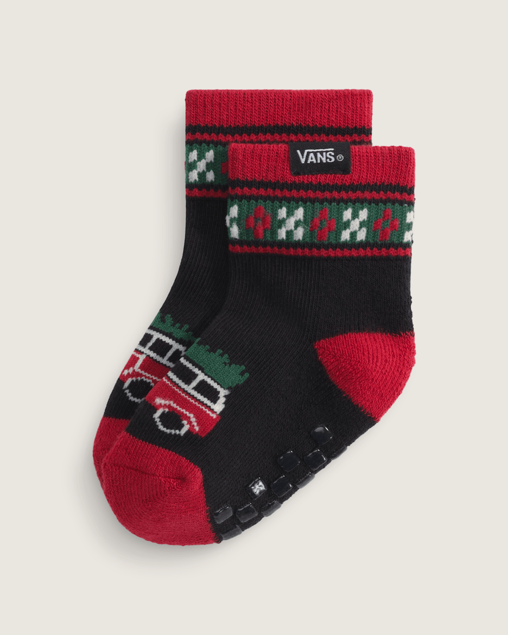 Women|Kids Vans Infant Winter Family Trip Crew Socks in Black