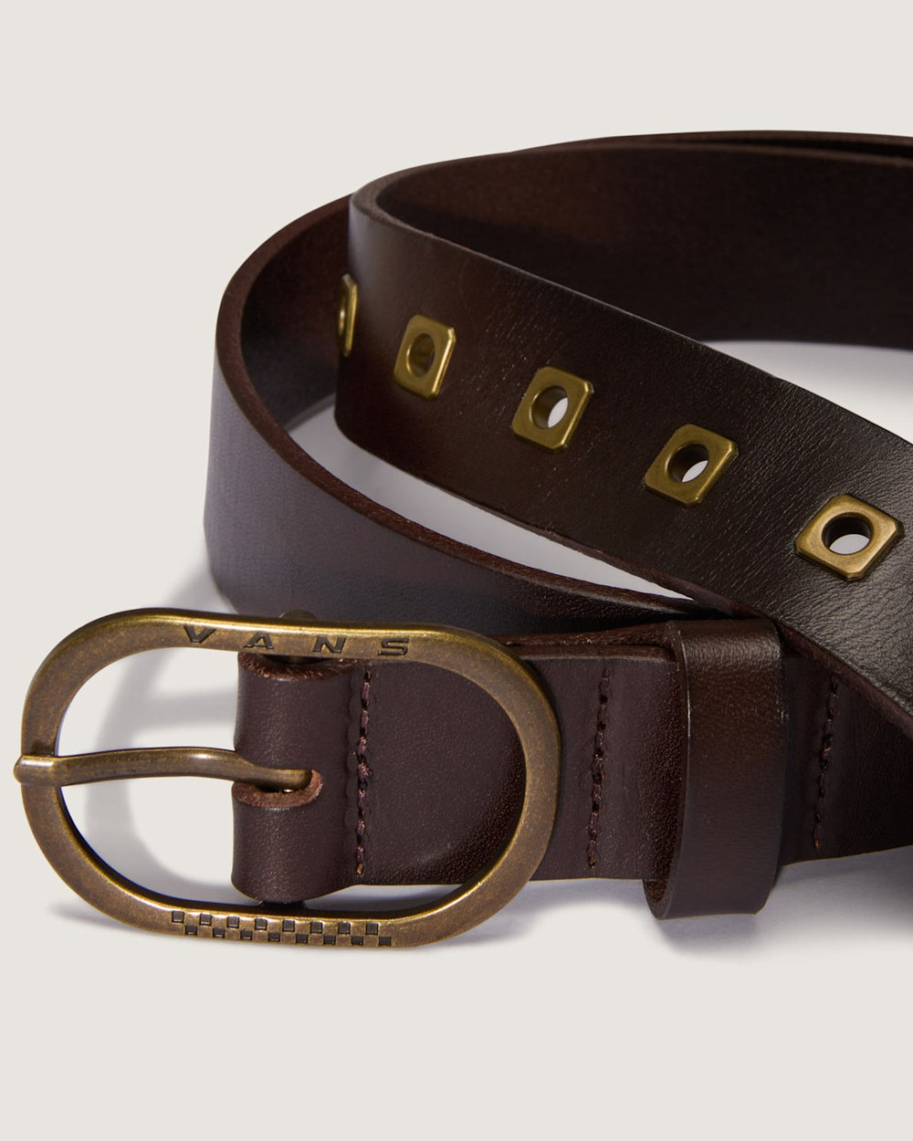 Women|Men Vans Determined Leather Belt in Coal Brown