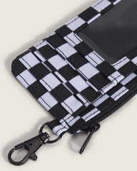 Women|Men Vans Off The Wall Zip Wallet in Black / White