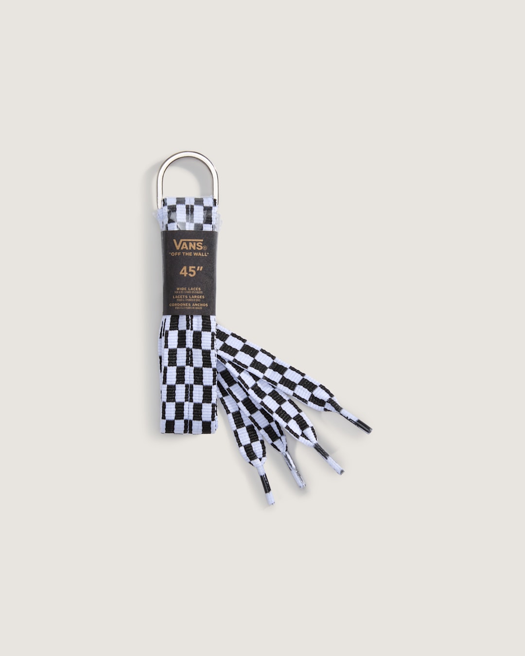 Women|Men Vans Checkerboard Vans Fat Shoe Laces in Black / White