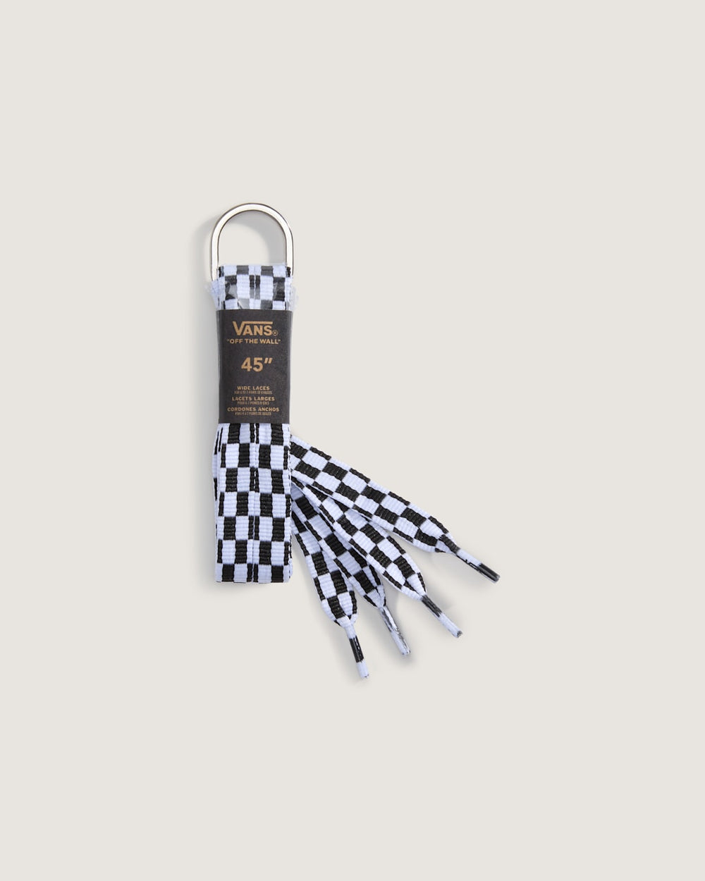 Women|Men Vans Checkerboard Vans Fat Shoe Laces in Black / White