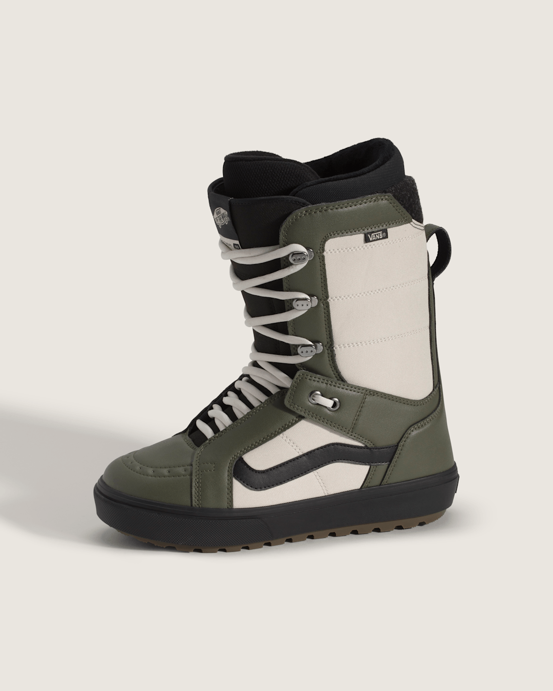 Women|Men Vans Hi-Standard OG Snowboard Boot in Grape Leaf Green / Oatmeal Beige
