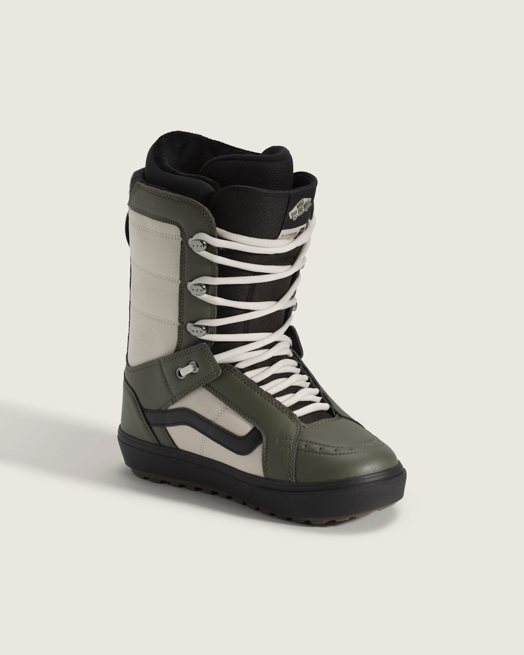Women|Men Vans Hi-Standard OG Snowboard Boot in Grape Leaf Green / Oatmeal Beige