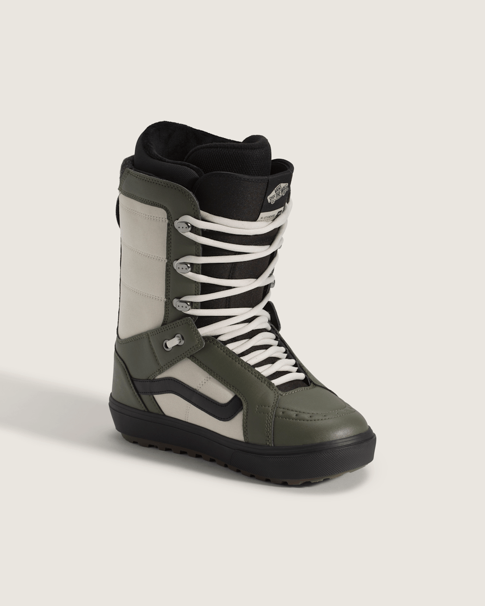 Women|Men Vans Hi-Standard OG Snowboard Boot in Grape Leaf Green / Oatmeal Beige
