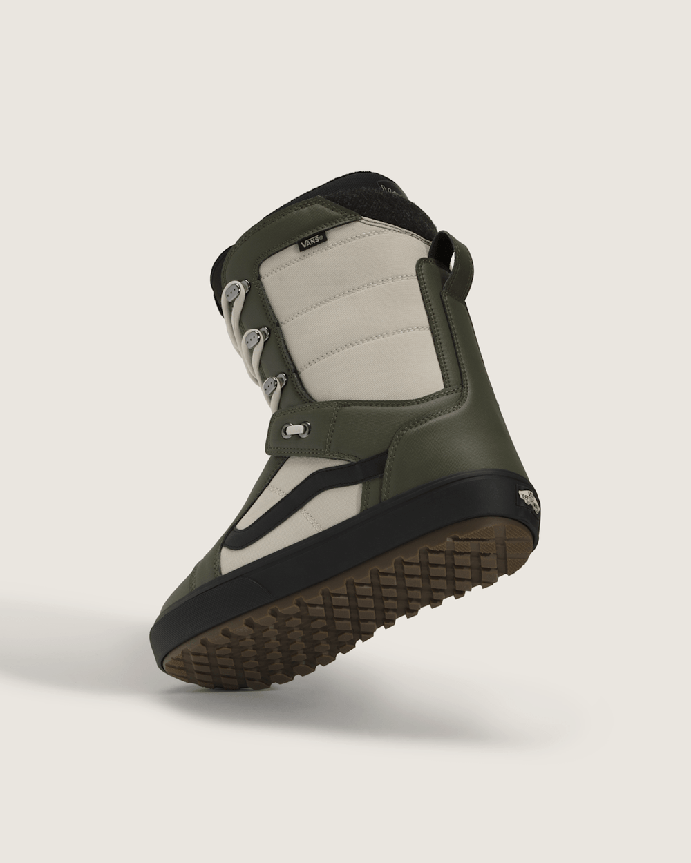 Women|Men Vans Hi-Standard OG Snowboard Boot in Grape Leaf Green / Oatmeal Beige