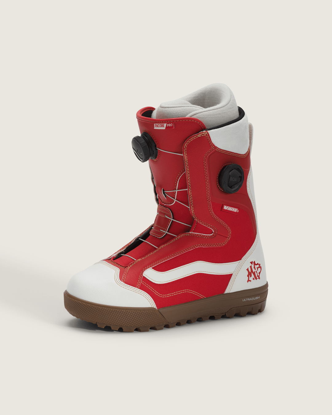 Women|Men Vans Women's Encore Pro X Mia Brookes Snowboard Boot in Racing Red / Marshmallow White
