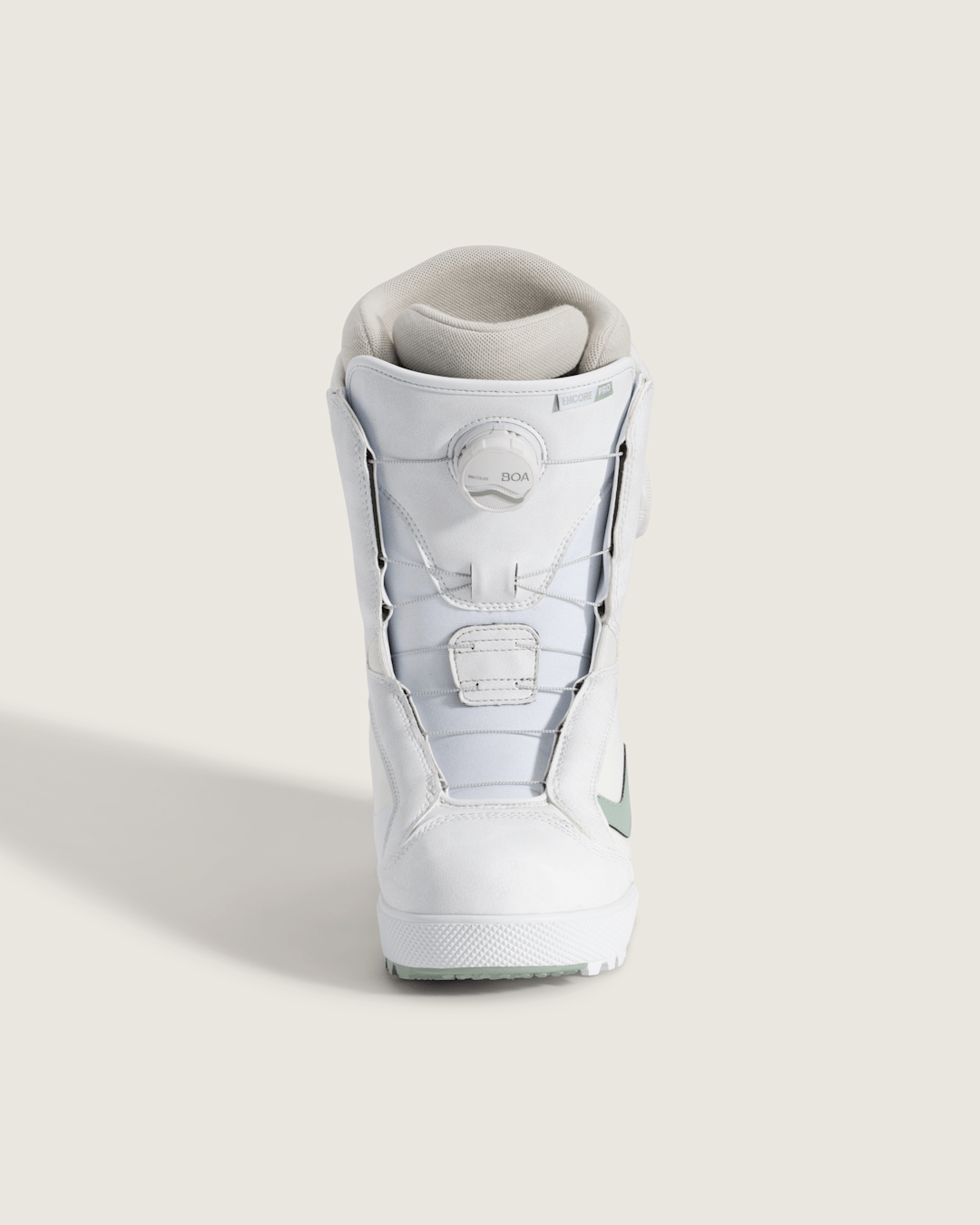 Women|Men Vans Women's Encore Pro Snowboard Boot in White / Olive Grey