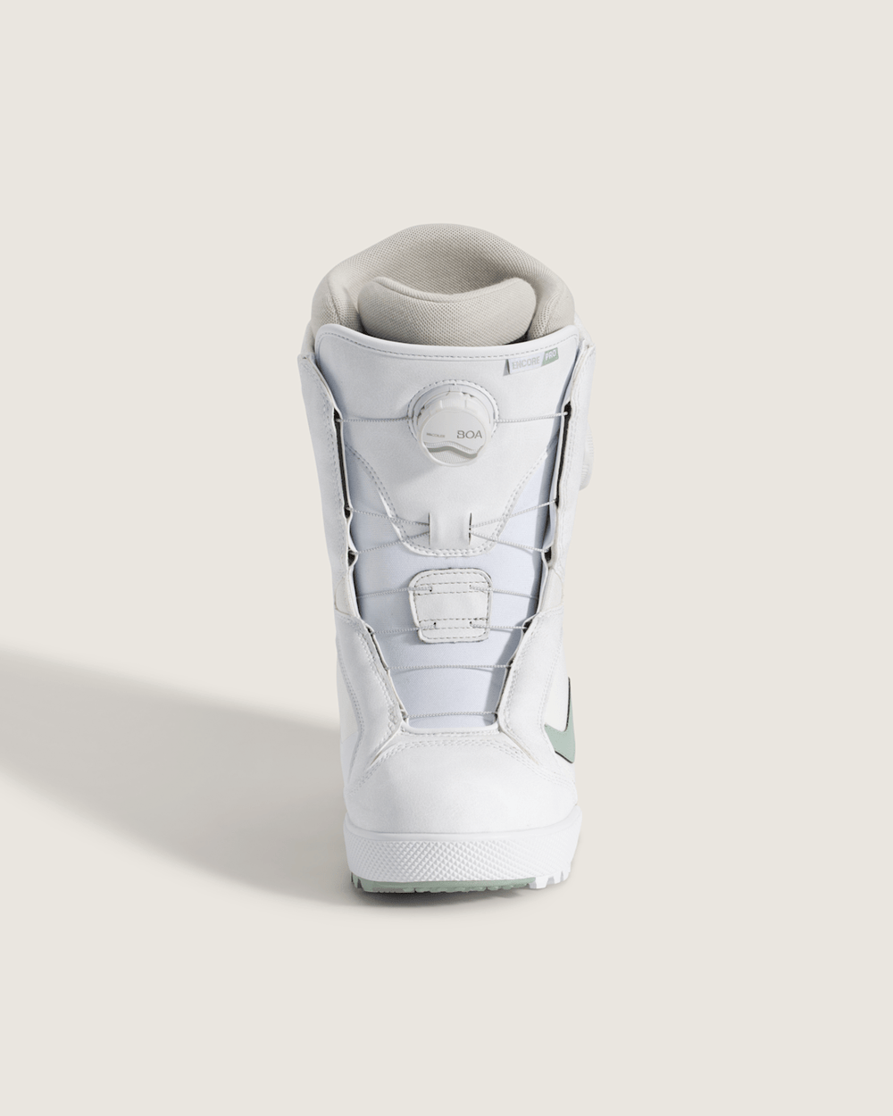 Women|Men Vans Women's Encore Pro Snowboard Boot in White / Olive Grey