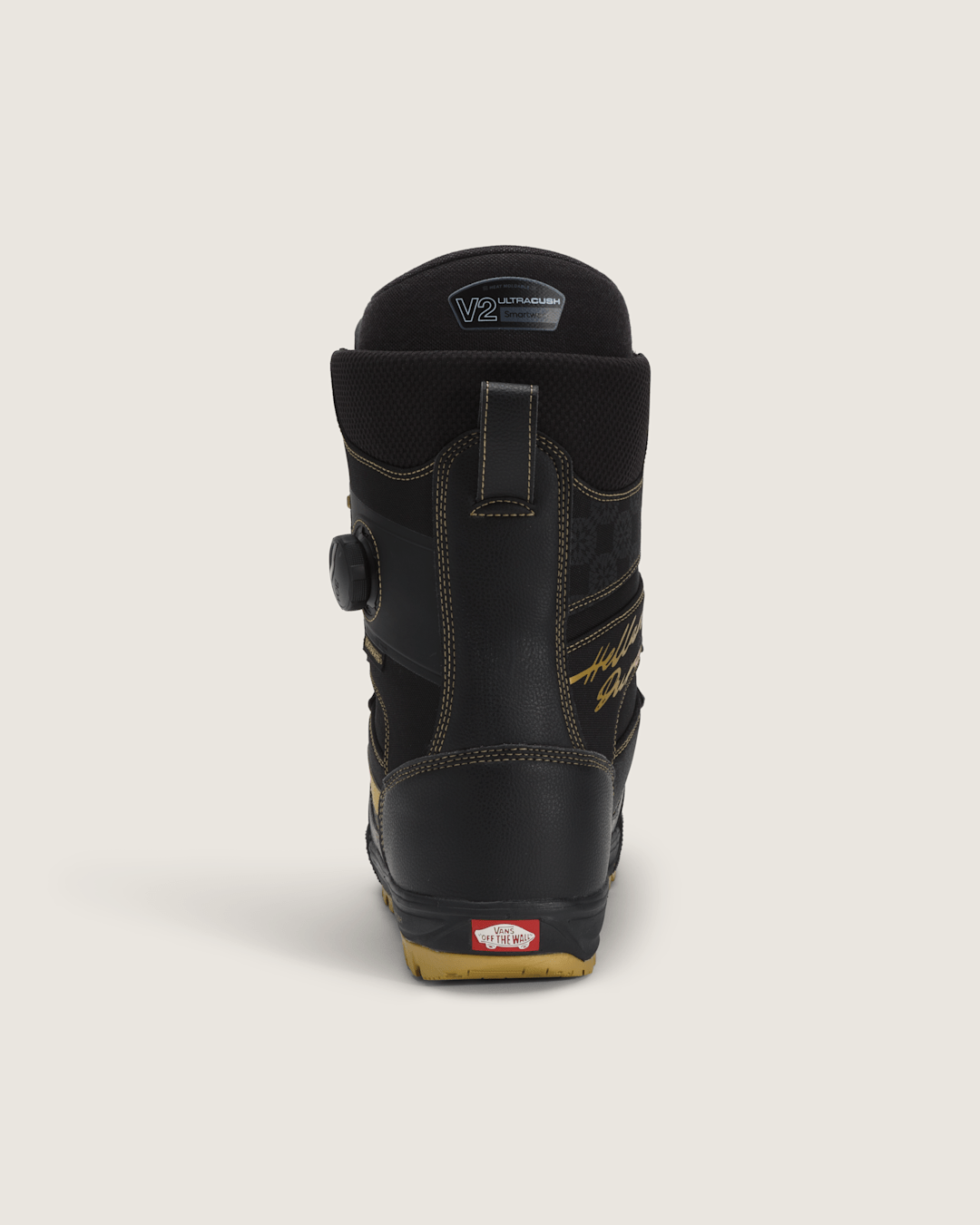 Women|Men Vans Invado Pro X Rene Rinnekangas Snowboard Boot in Black / Gold Yellow