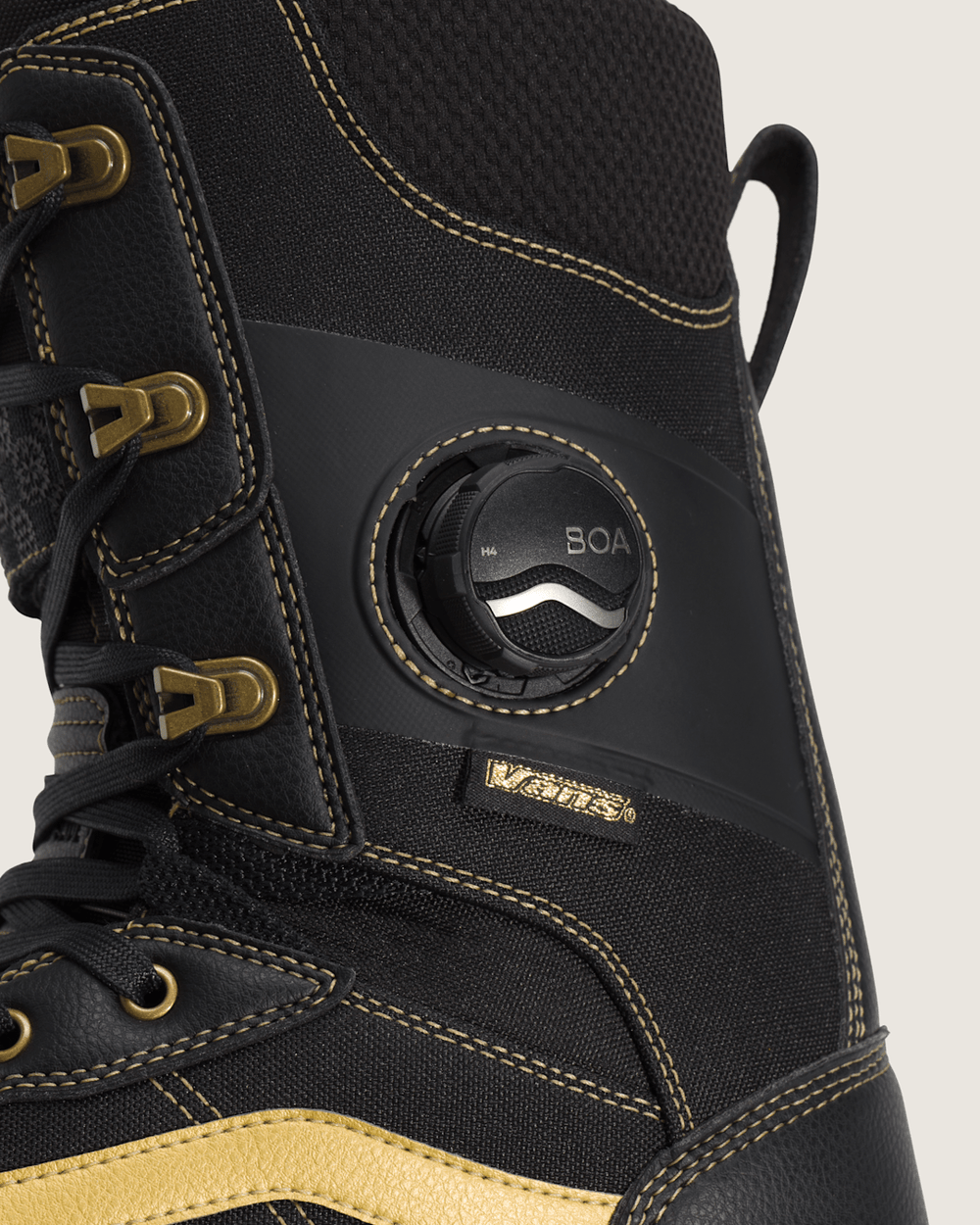 Women|Men Vans Invado Pro X Rene Rinnekangas Snowboard Boot in Black / Gold Yellow