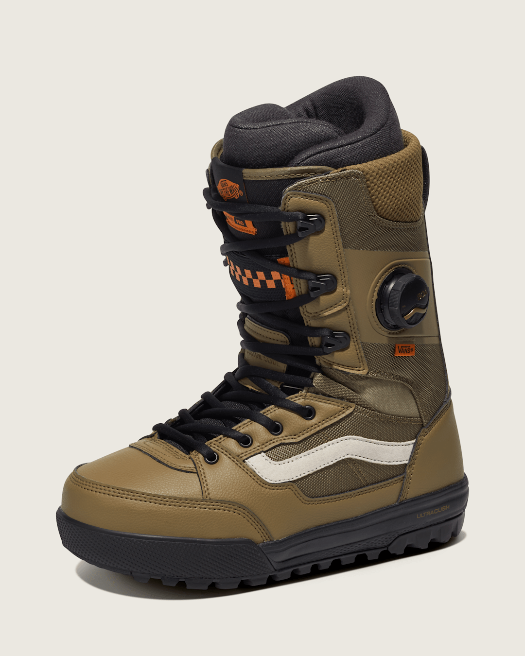 Women|Men|Sale Vans Invado Pro Snowboard Boot in Olive Brown / Black