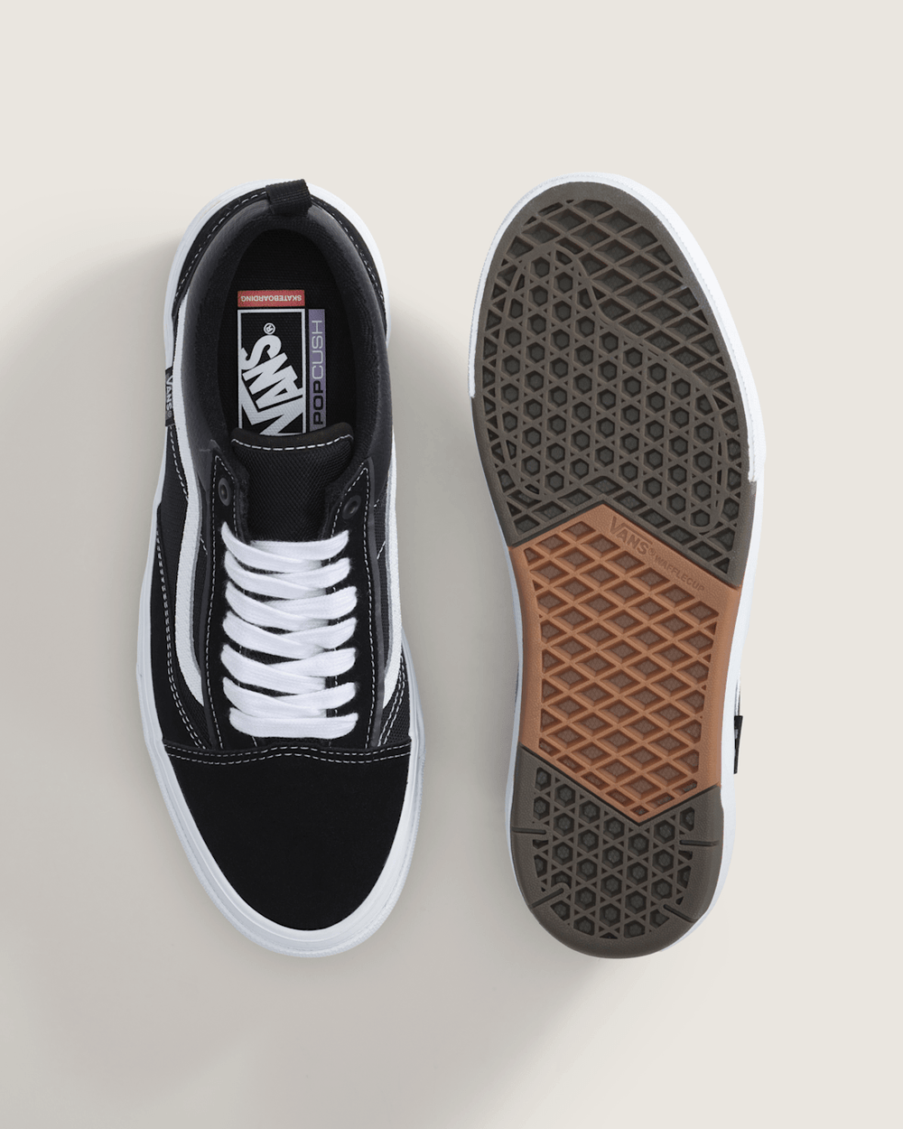 Women|Men Vans Skate Old Skool Wafflecup Shoe in Black / White