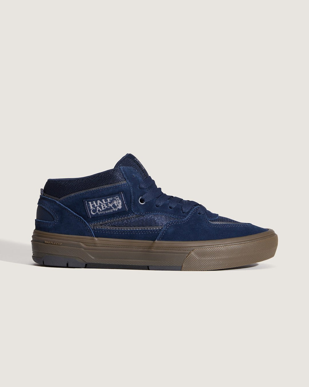 Women|Men Vans Skate Half Cab Wafflecup Shoe in Gum Navy Blue