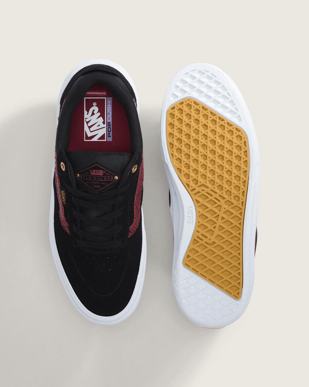 Women|Men Vans Skate Kyle Walker Wafflecup Shoe in Pyton Black