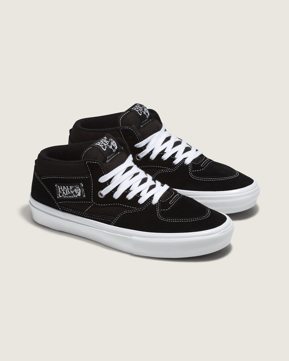 Women|Men Vans Skate Half Cab Black/White Skate Shoe