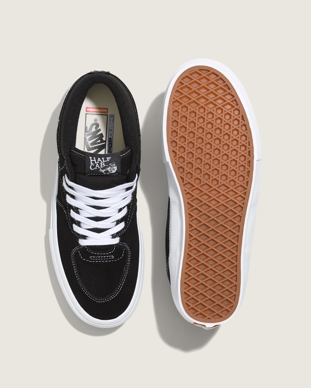 Women|Men Vans Skate Half Cab Black/White Skate Shoe