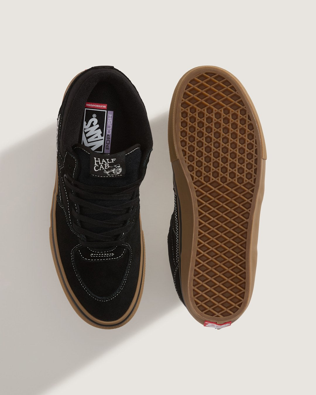 Women|Men Vans Skate Half Cab Shoe in Gum Black / White