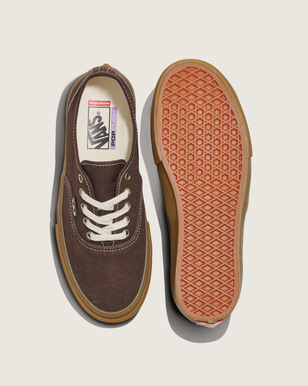 Women|Men Vans Skate Authentic Shoe in Gum Brown