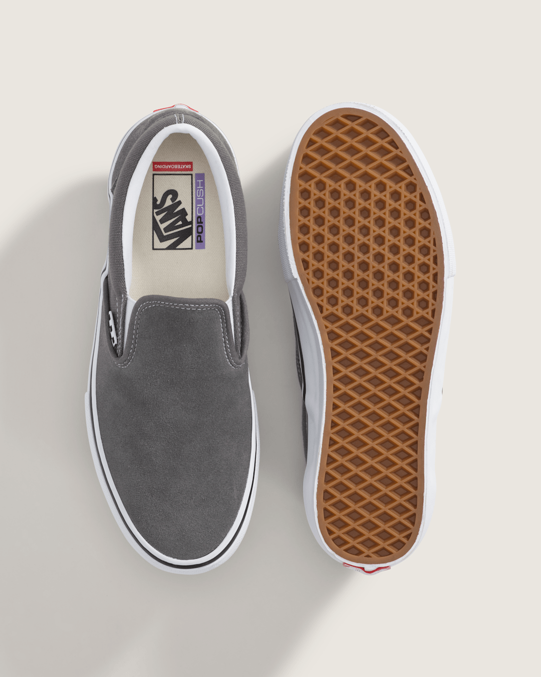 Women|Men Vans Skate Slip-On in Silver Grey