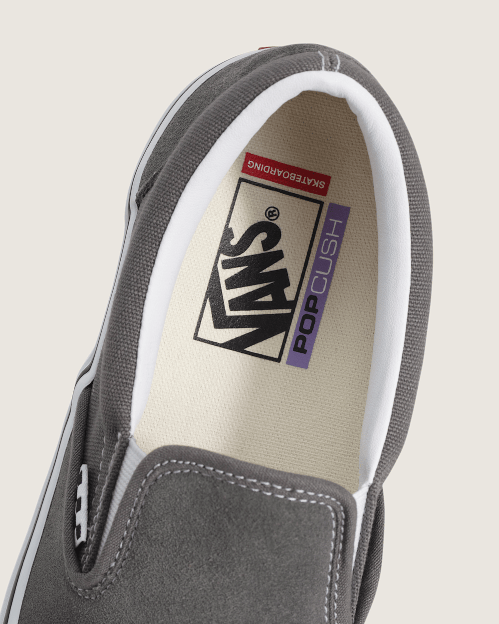 Women|Men Vans Skate Slip-On in Silver Grey