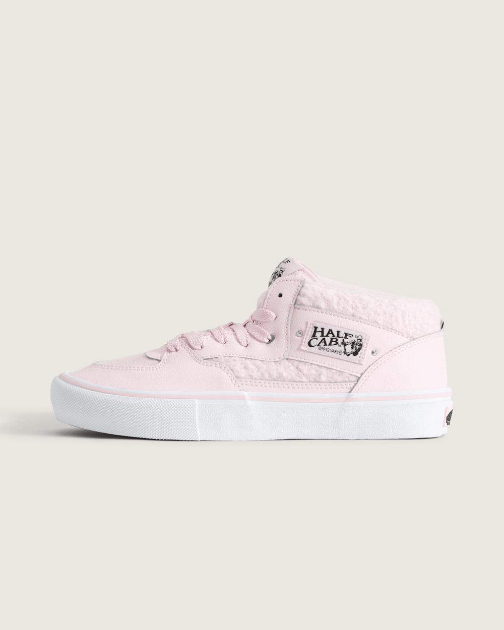 Women|Men Vans Skate Half Cab Shoe in Pink / White
