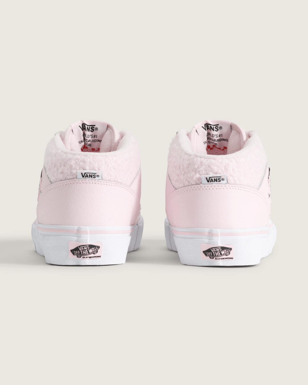 Women|Men Vans Skate Half Cab Shoe in Pink / White