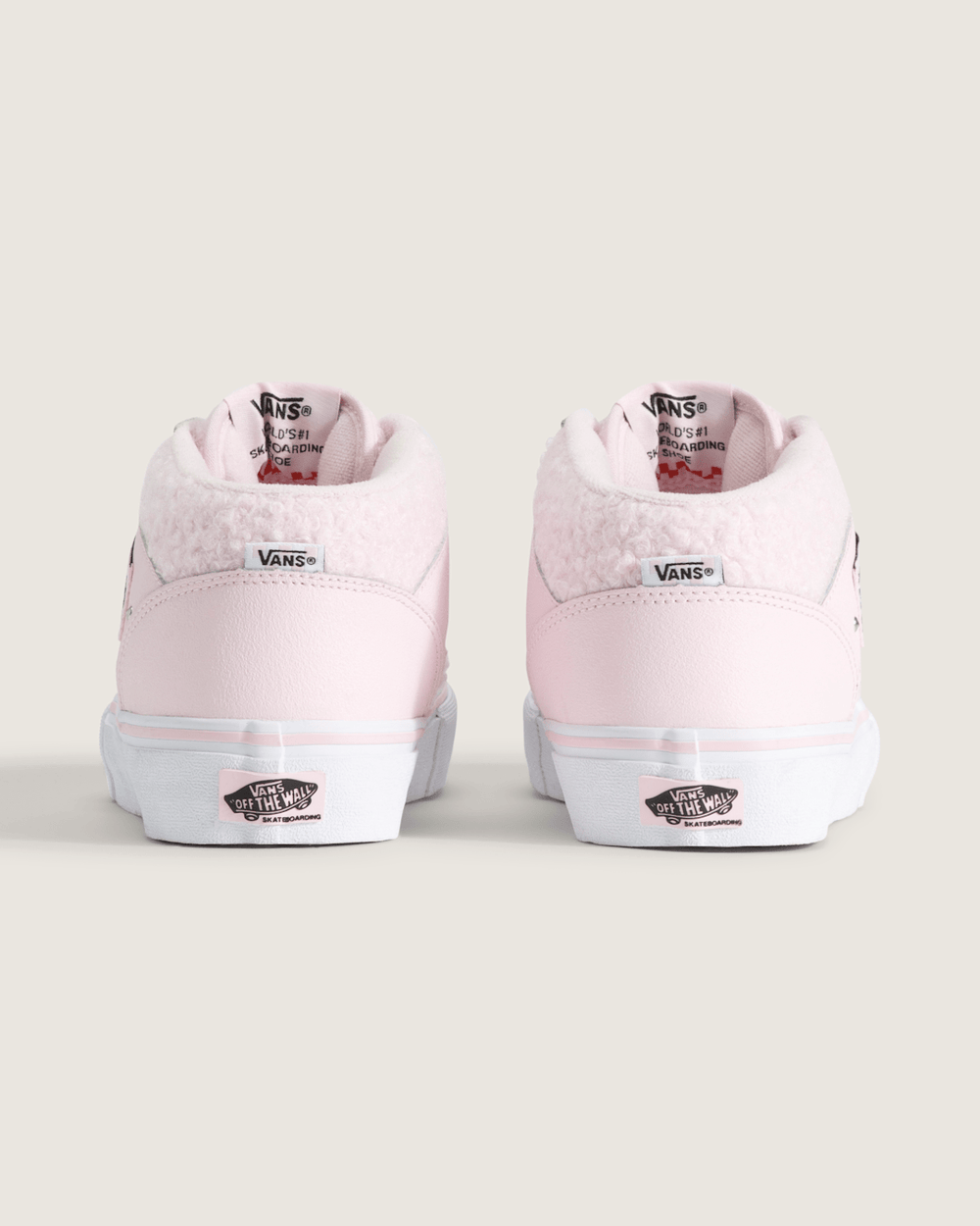 Women|Men Vans Skate Half Cab Shoe in Pink / White