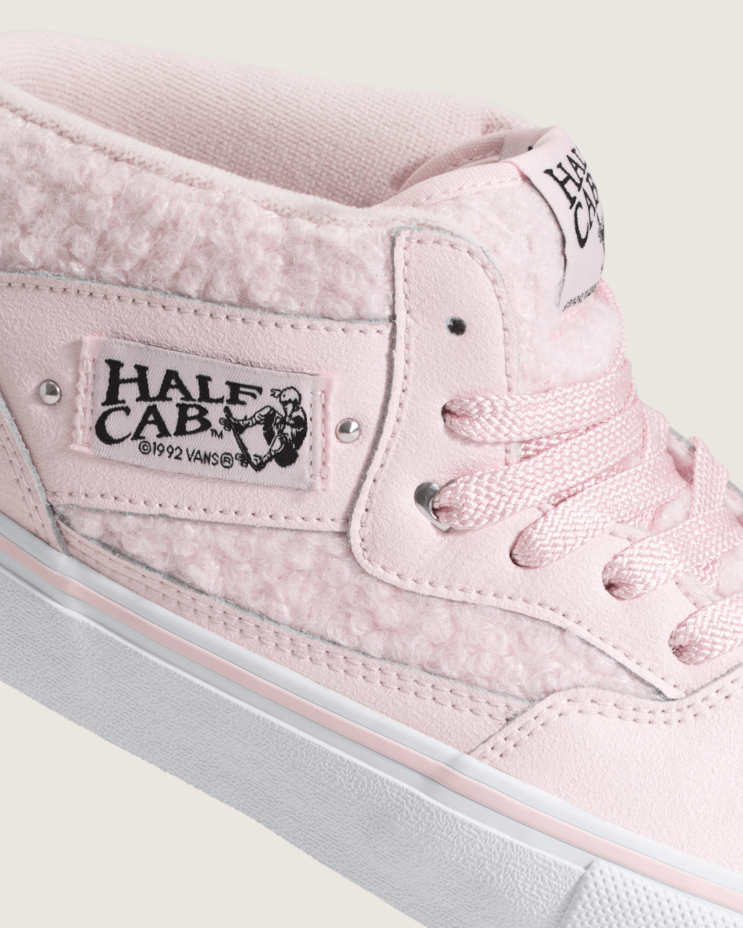 Women|Men Vans Skate Half Cab Shoe in Pink / White