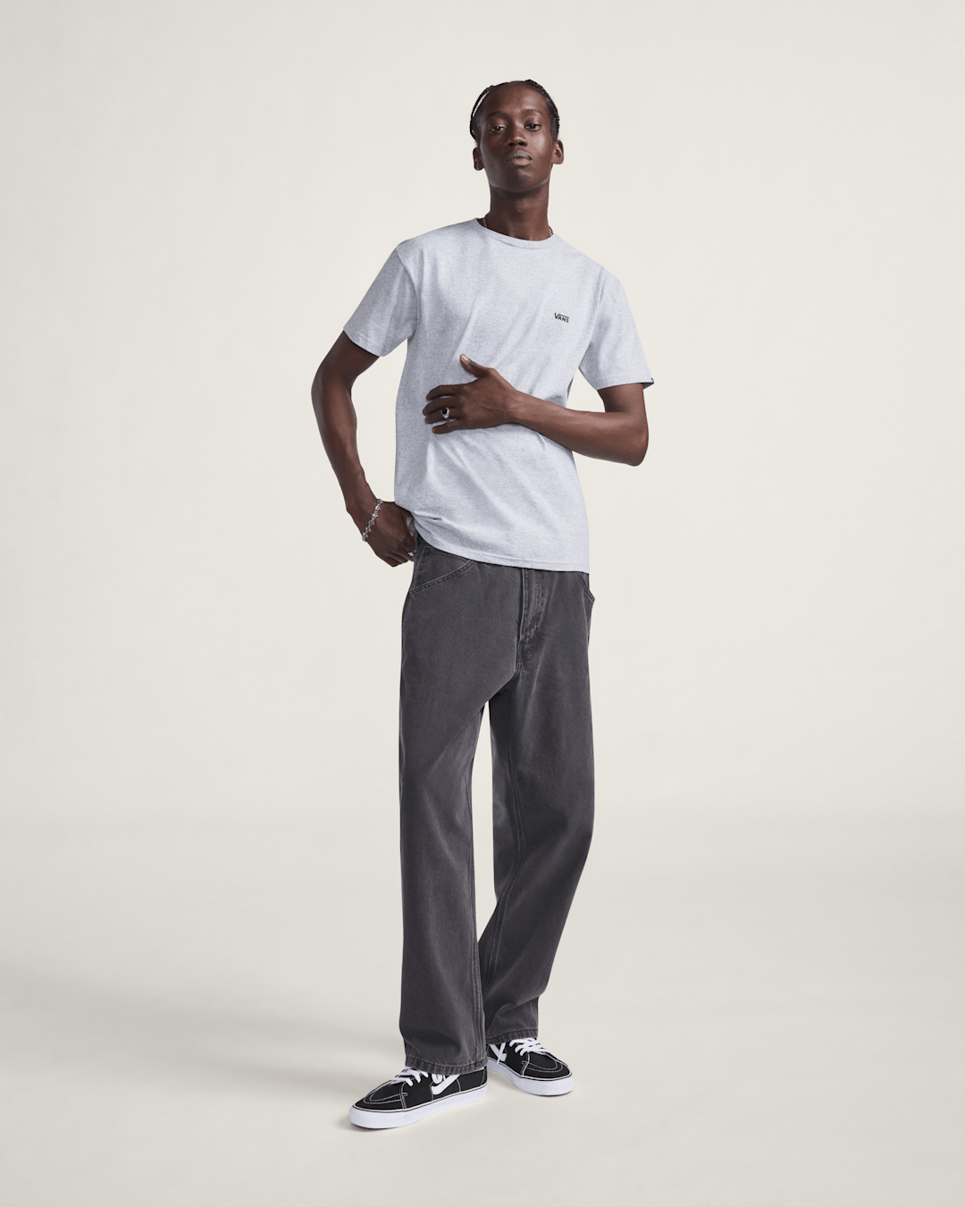 Women|Men Vans Skate Check-5 Loose Denim Pants in Black