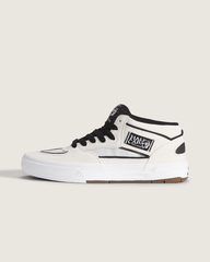 Women|Men Vans Skate Half Cab Wafflecup Shoe in White / Black