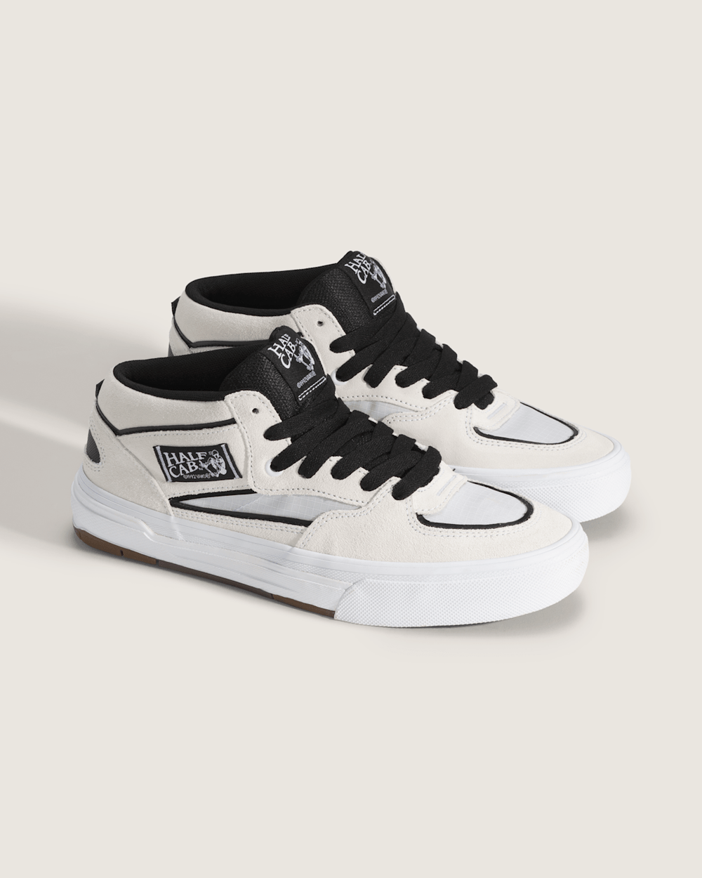 Women|Men Vans Skate Half Cab Wafflecup Shoe in White / Black