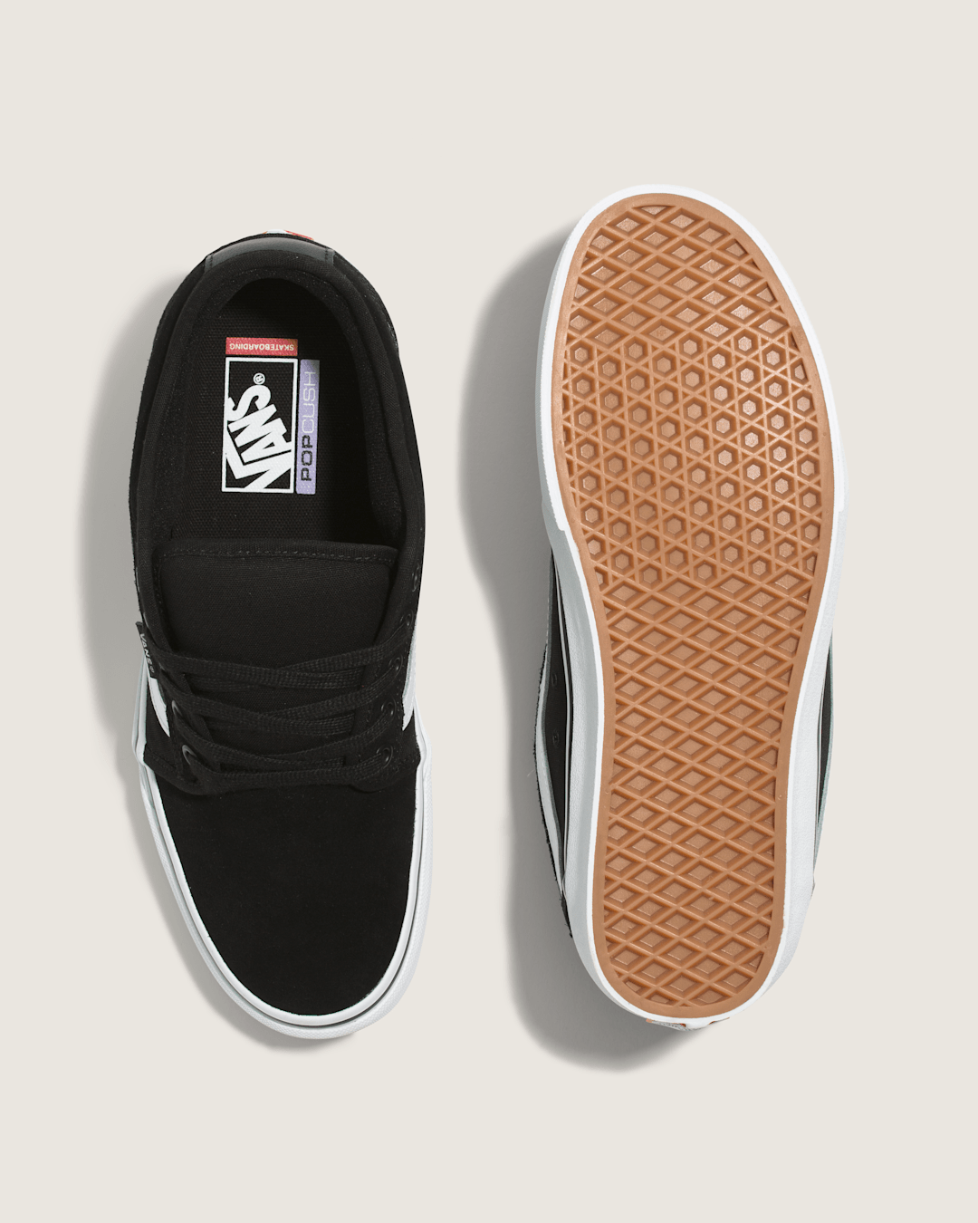 Women|Men Vans Skate Chukka Low Sidestripe Shoe in Black / White