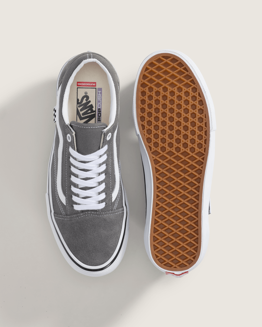 Women|Men Vans Skate Old Skool Shoe in Pewter Grey / White
