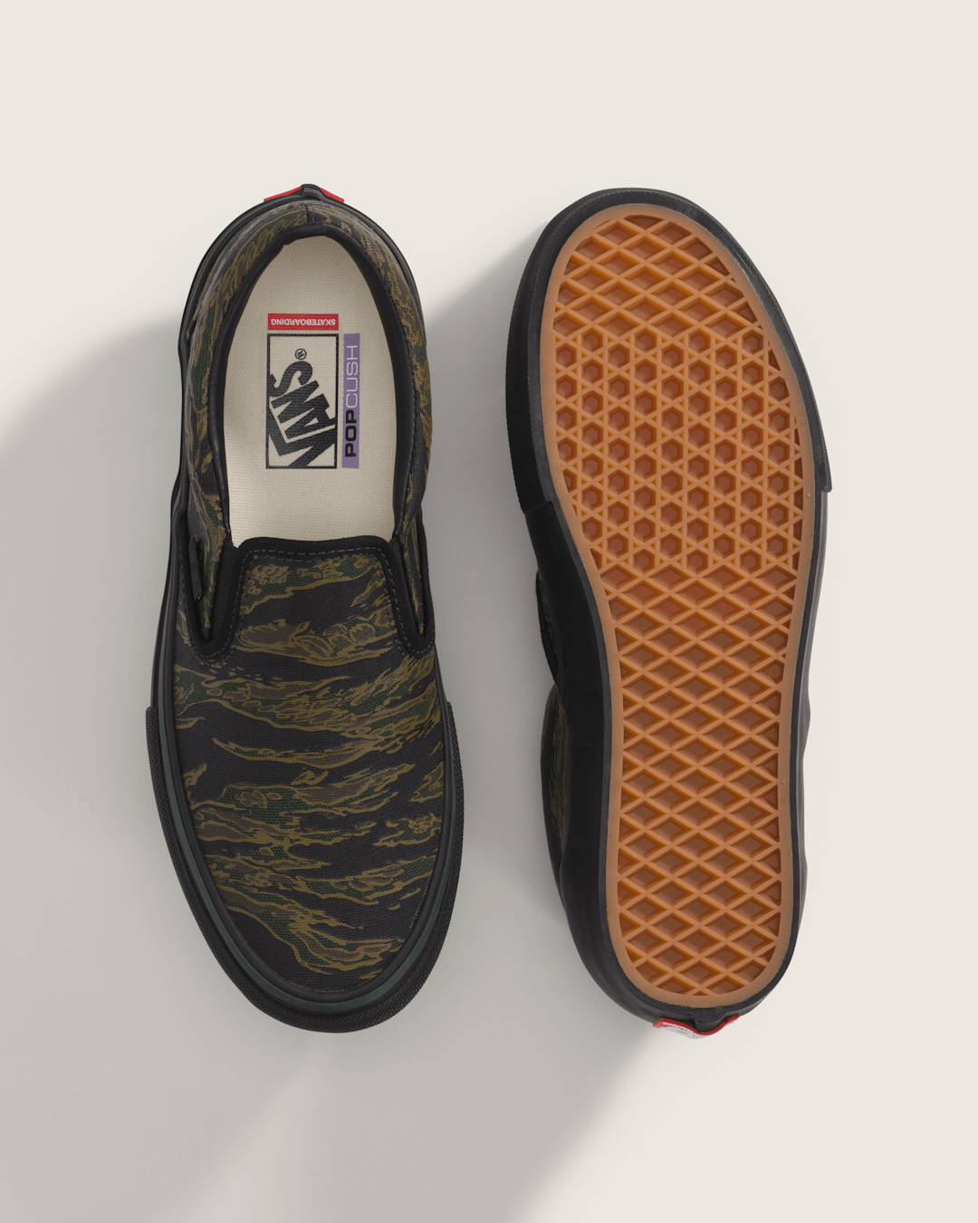 Women|Men Vans Skate Slip-On Shoe in Camo Green / Black
