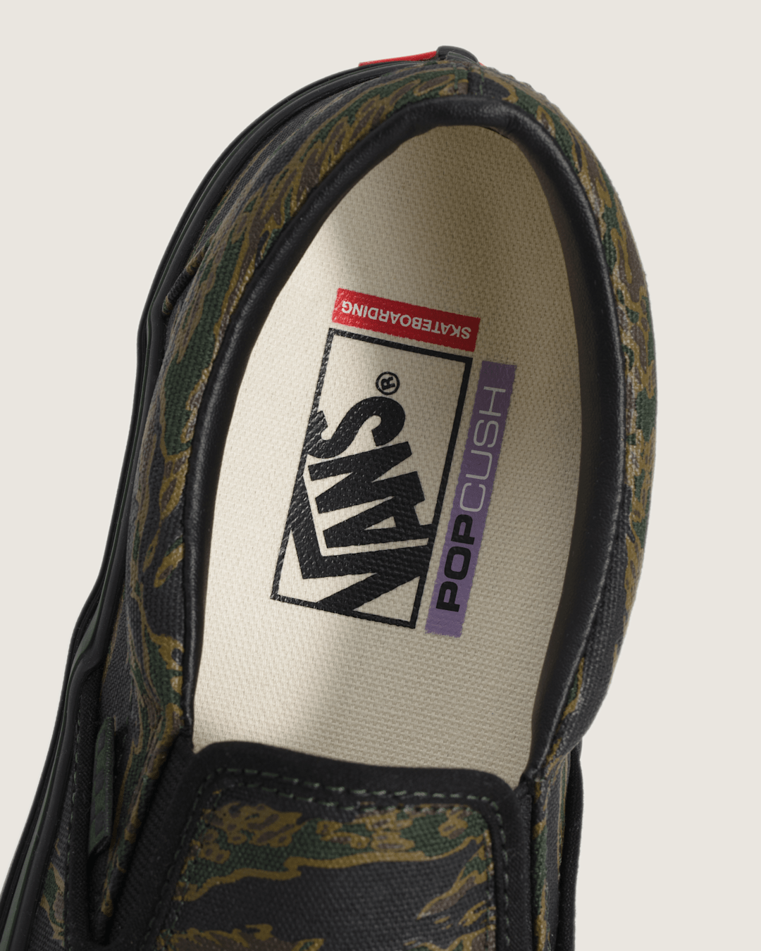 Women|Men Vans Skate Slip-On Shoe in Camo Green / Black