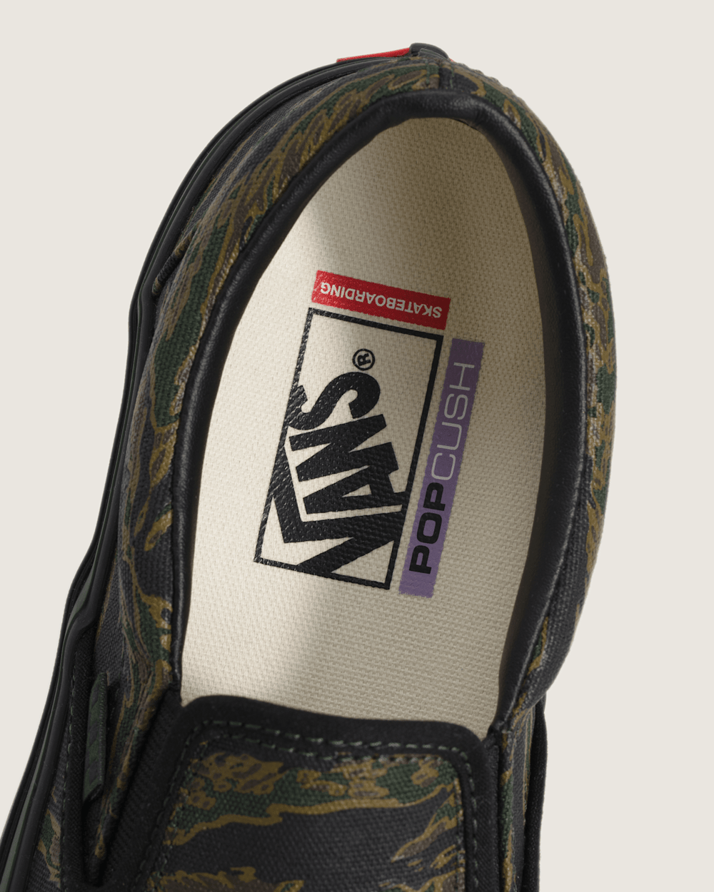 Women|Men Vans Skate Slip-On Shoe in Camo Green / Black
