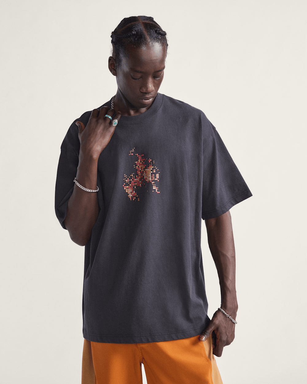 Women|Men Vans Skate Flame T-Shirt in Black