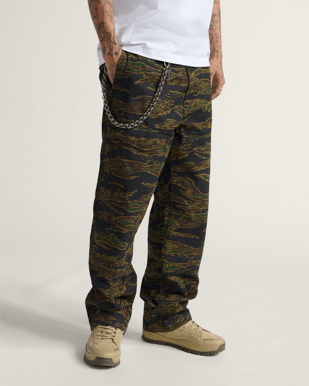 Women|Men Vans Skate Loose Cargo Pants by Atiba Jefferson in Atiba Camo Black