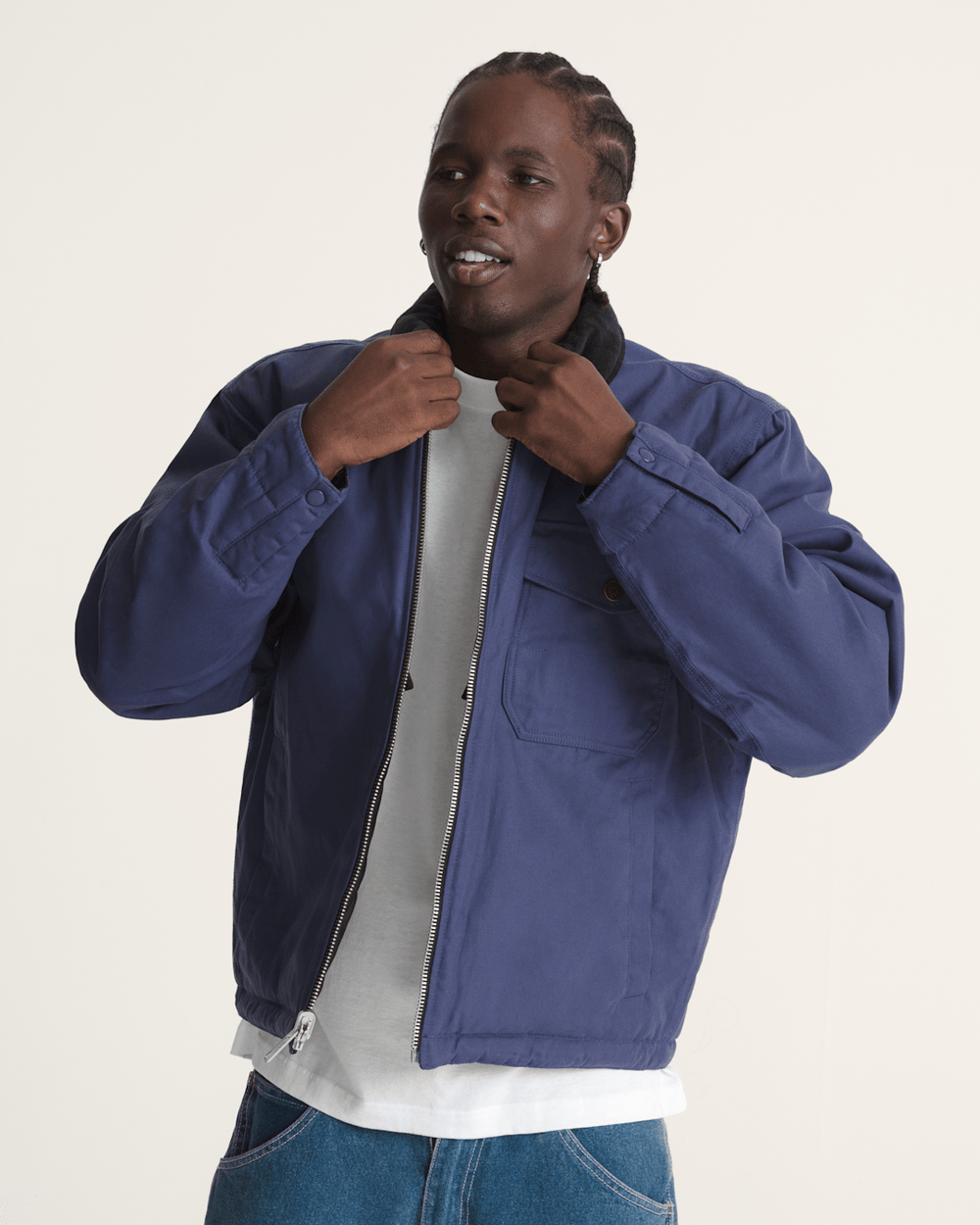 Women|Men Vans Skate Garage Reversible Jacket in Deep Twilight Blue