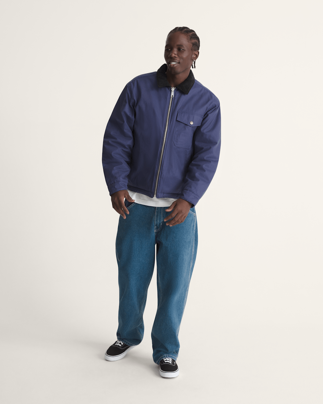 Women|Men Vans Skate Garage Reversible Jacket in Deep Twilight Blue