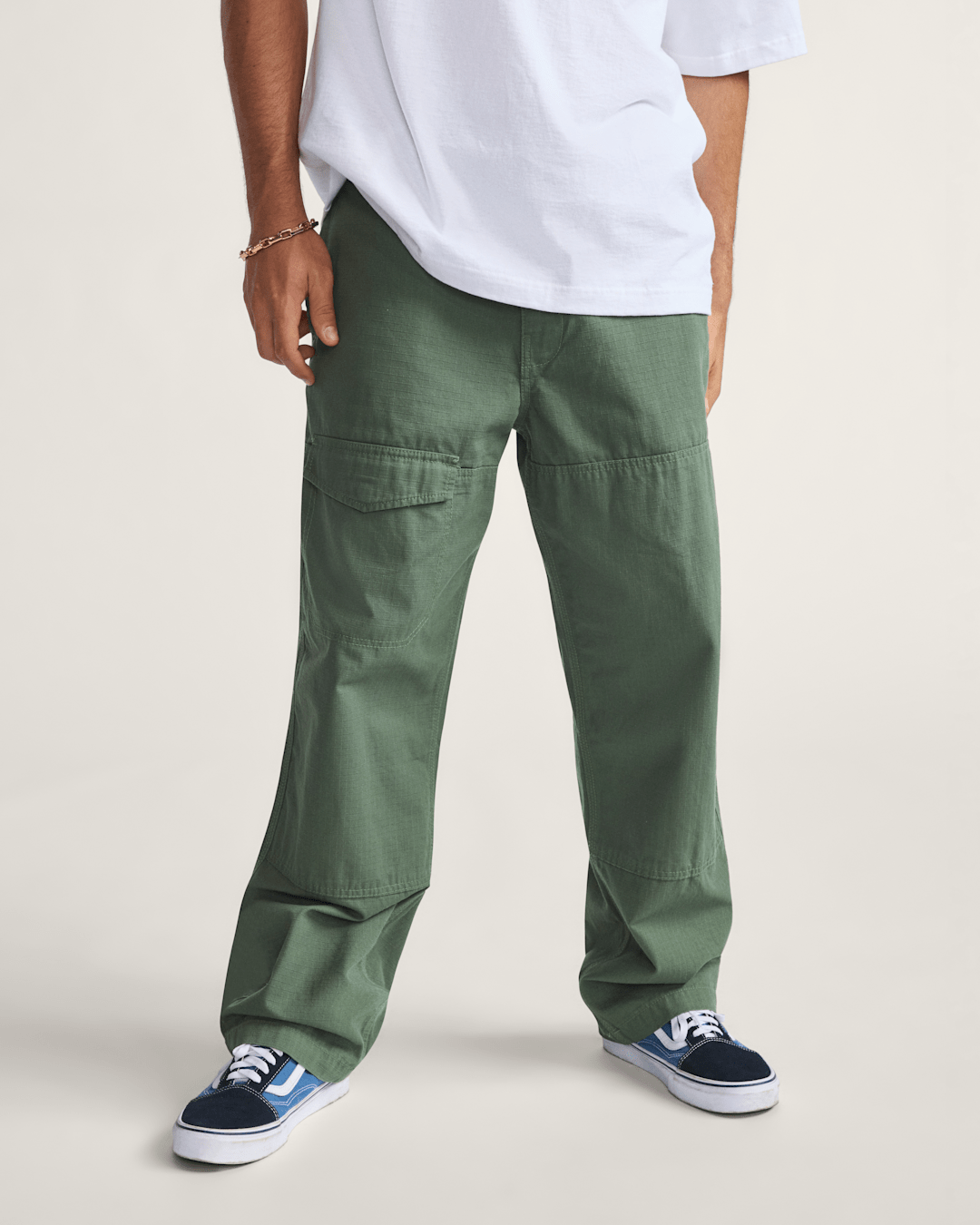 Women|Men Vans Skate Loose Cargo Pants by Atiba Jefferson in Atiba Pine Forest Green