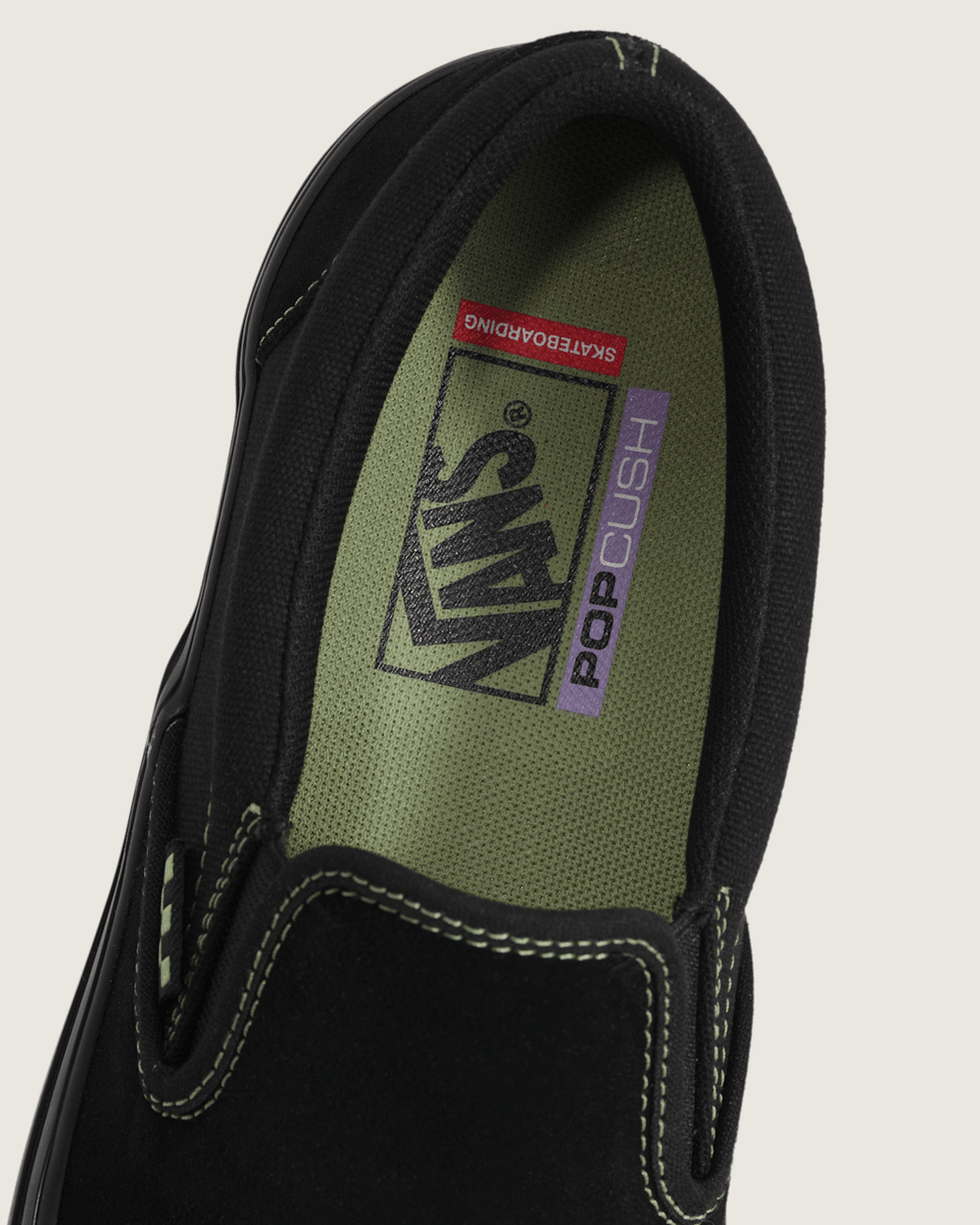 Women|Men|Sale Vans Skate Slip-On Shoe in Black / Olive Green