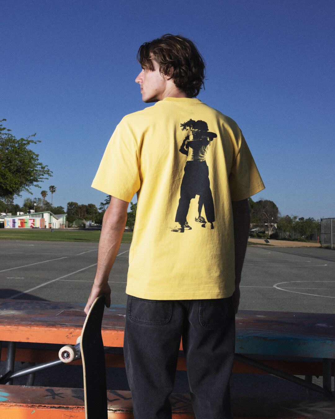 Women|Men Vans Skate Hug T-Shirt by Atiba Jefferson in Atiba Spicy Mustard Yellow