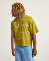 Women|Men Vans Skate Hillz Bomb Short T-Shirt by Atiba Jefferson in Atiba Burnt Gold Yellow
