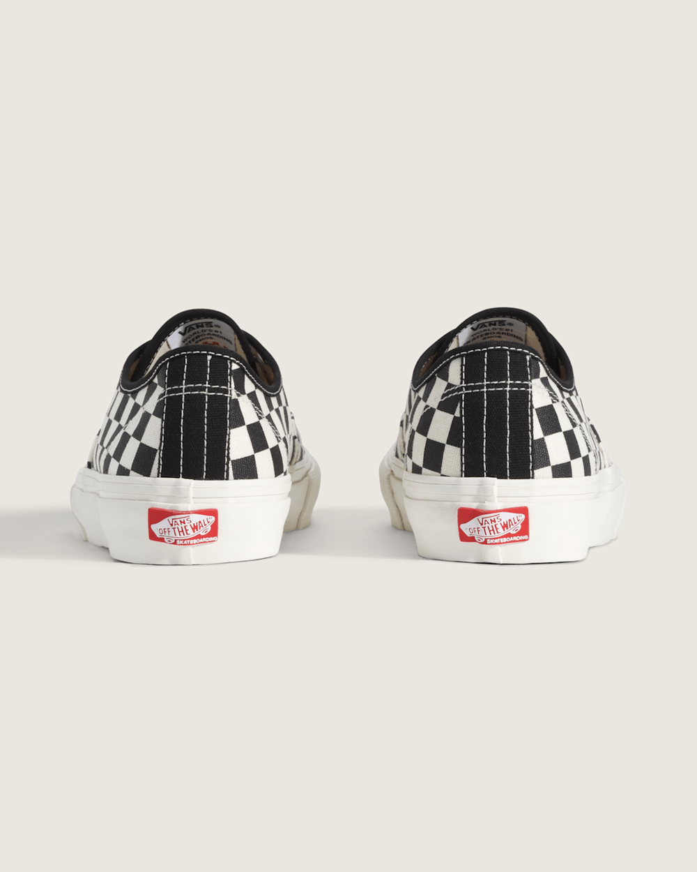 Women|Men|Sale Vans Skate Authentic Checkerboard Shoe in Black / Marshmallow White