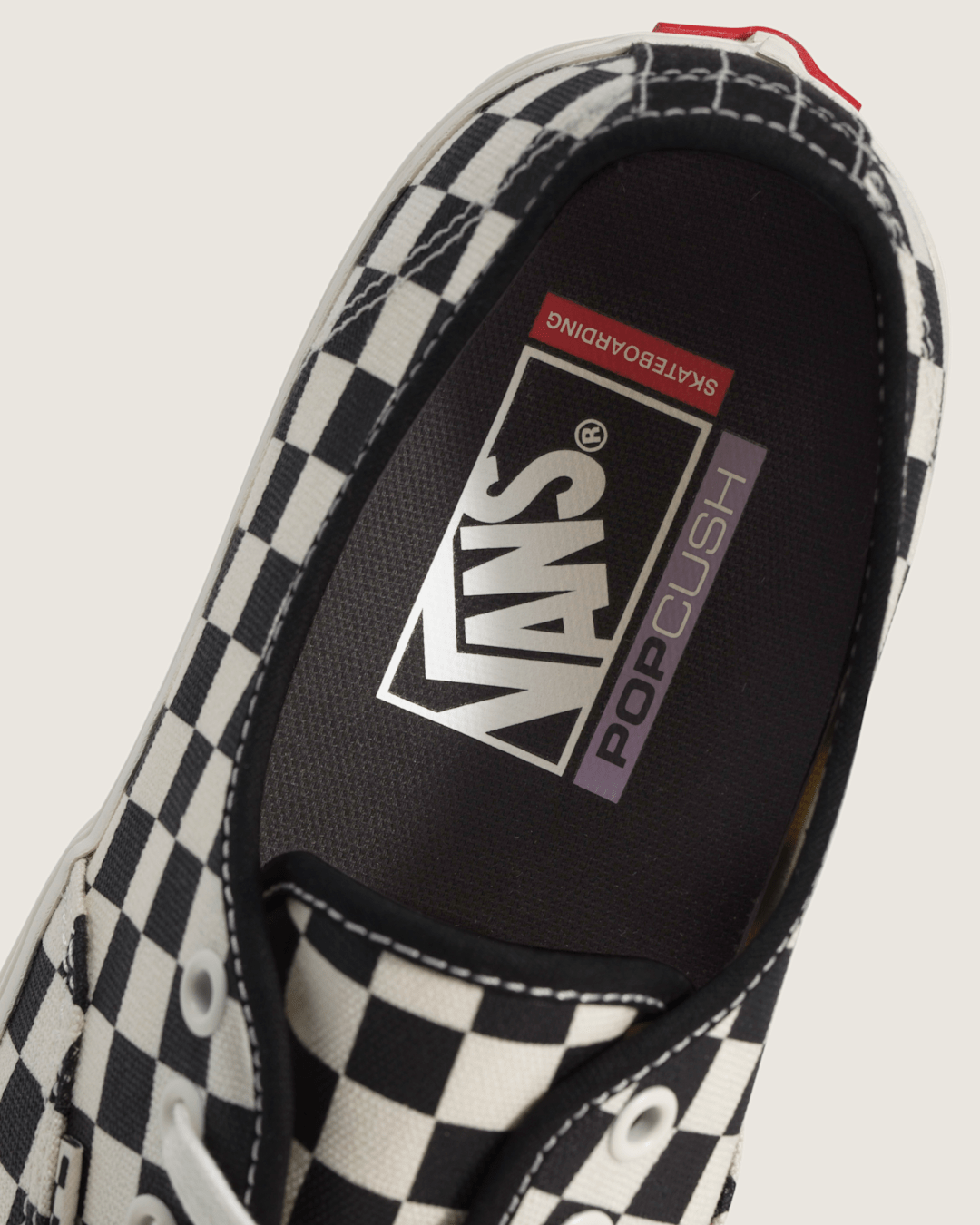 Women|Men|Sale Vans Skate Authentic Checkerboard Shoe in Black / Marshmallow White
