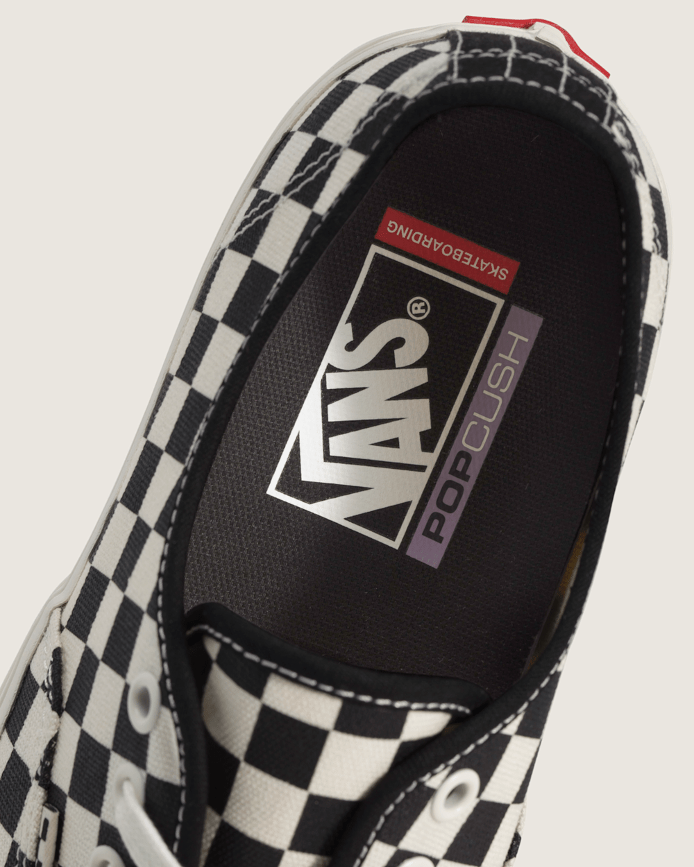 Women|Men|Sale Vans Skate Authentic Checkerboard Shoe in Black / Marshmallow White